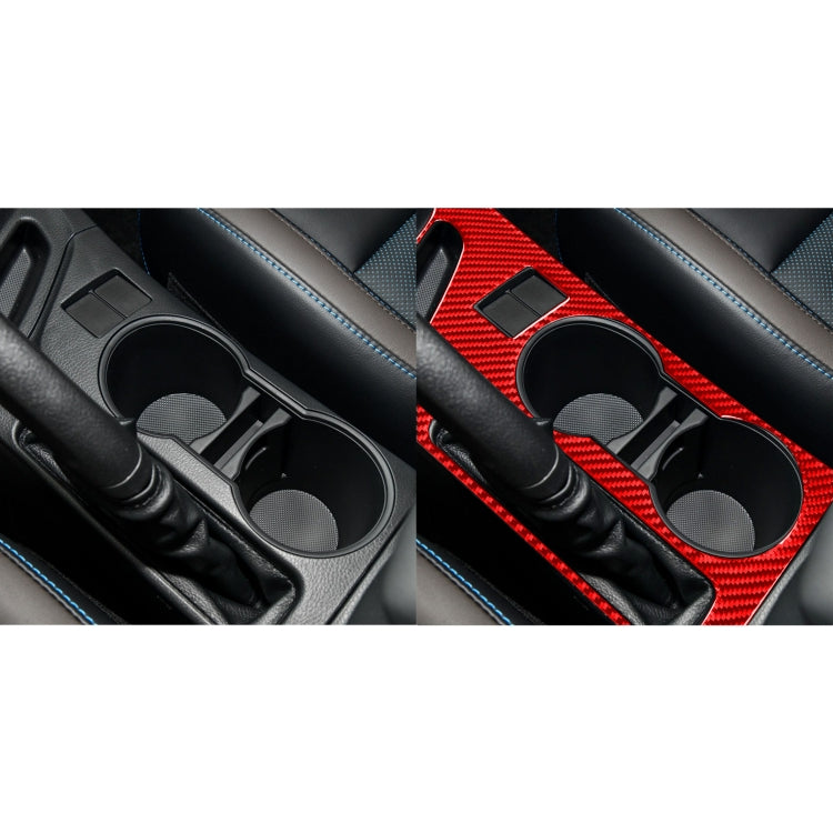 Carbon Fiber Car Cup Holder Panel B Decorative Sticker for Toyota Corolla 2014-2018,Left Drive (Red) by buy2fix