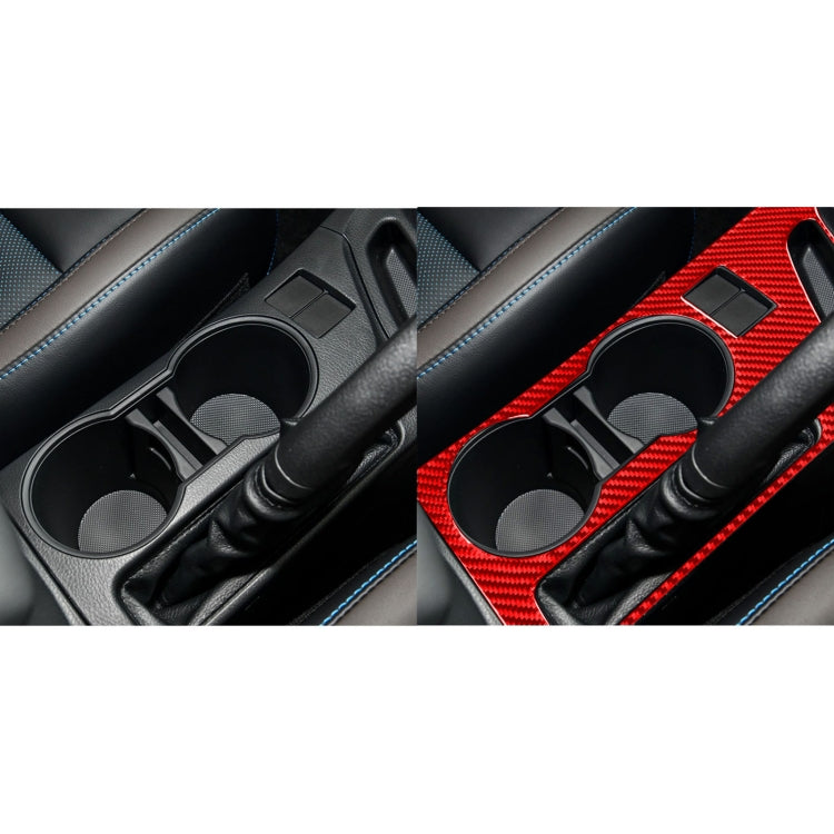 Carbon Fiber Car Cup Holder Panel B Decorative Sticker for Toyota Corolla 2014-2018,Right Drive (Red) by buy2fix