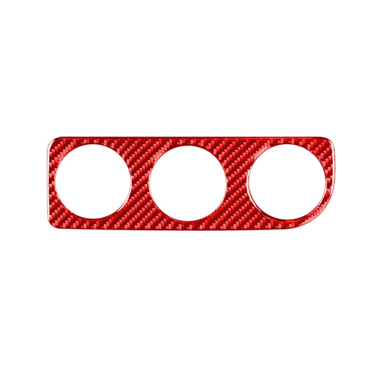 Carbon Fiber Car Air Conditioner Switch Panel B Decorative Sticker for Toyota Corolla 2014-2018,Left Drive (Red) by buy2fix