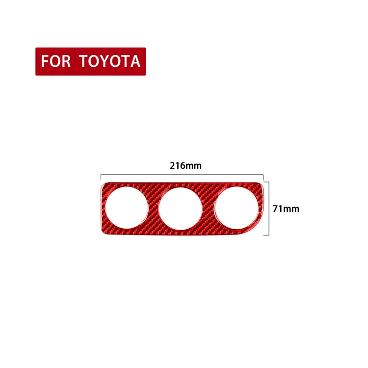 Carbon Fiber Car Air Conditioner Switch Panel B Decorative Sticker for Toyota Corolla 2014-2018,Left Drive (Red) by buy2fix