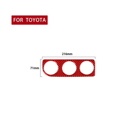 Carbon Fiber Car Air Conditioner Switch Panel B Decorative Sticker for Toyota Corolla 2014-2018,Right Drive (Red) by buy2fix