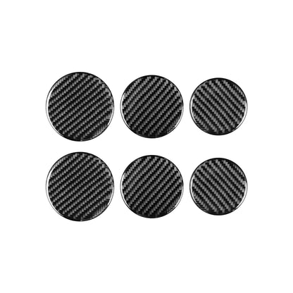 6 PCS / Set Carbon Fiber Car Seat Adjustment Button Panel Decorative Sticker for Mercedes-Benz B-Class 2019,Left and Right Drive Universal by buy2fix