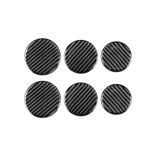 6 PCS / Set Carbon Fiber Car Seat Adjustment Button Panel Decorative Sticker for Mercedes-Benz B-Class 2019,Left and Right Drive Universal by buy2fix