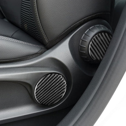 6 PCS / Set Carbon Fiber Car Seat Adjustment Button Panel Decorative Sticker for Mercedes-Benz B-Class 2019,Left and Right Drive Universal by buy2fix