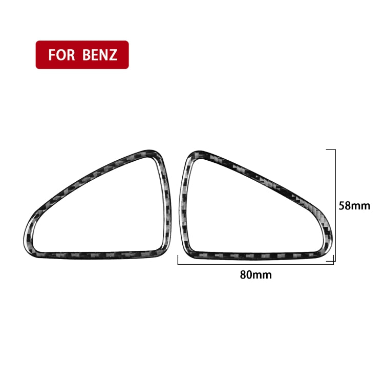2 PCS / Set Carbon Fiber Car Dashboard Air Outlet Decorative Sticker for Mercedes-Benz B-Class 2019 / GLB 2020,Left and Right Drive Universal by buy2fix