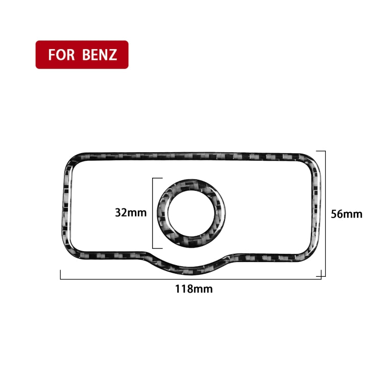 2 PCS / Set Carbon Fiber Car Headlight Switch Decorative Sticker for Mercedes-Benz B-Class 2019 / GLB 2020,Left and Right Drive Universal by buy2fix