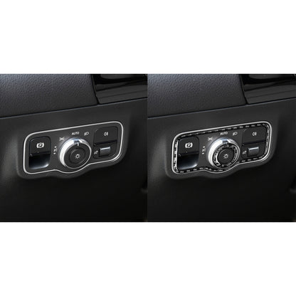 2 PCS / Set Carbon Fiber Car Headlight Switch Decorative Sticker for Mercedes-Benz B-Class 2019 / GLB 2020,Left and Right Drive Universal by buy2fix