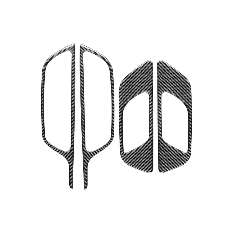 4 PCS / Set Carbon Fiber Car Inner Door Handle Frame Decorative Sticker for Mercedes-Benz B-Class 2019 / GLB 2020,Left and Right Drive Universal by buy2fix