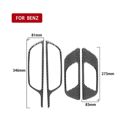 4 PCS / Set Carbon Fiber Car Inner Door Handle Frame Decorative Sticker for Mercedes-Benz B-Class 2019 / GLB 2020,Left and Right Drive Universal by buy2fix