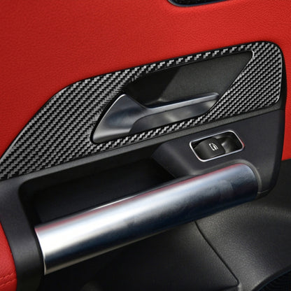 4 PCS / Set Carbon Fiber Car Inner Door Handle Frame Decorative Sticker for Mercedes-Benz B-Class 2019 / GLB 2020,Left and Right Drive Universal by buy2fix