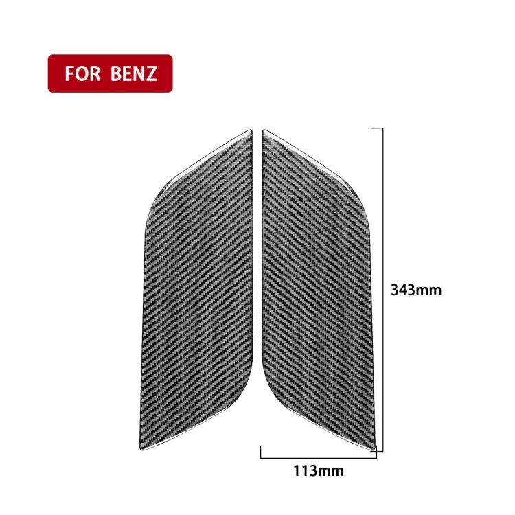 2 PCS / Set Carbon Fiber Car A Front Door Panel Decorative Sticker for Mercedes-Benz B-Class 2019,Left and Right Drive Universal by buy2fix
