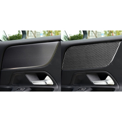 2 PCS / Set Carbon Fiber Car A Front Door Panel Decorative Sticker for Mercedes-Benz B-Class 2019,Left and Right Drive Universal by buy2fix
