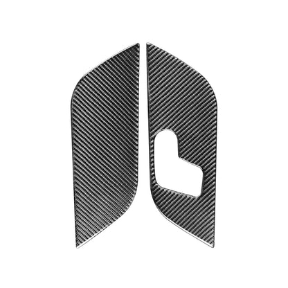 6 PCS / Set Carbon Fiber Car B Front Door Panel Decorative Sticker for Mercedes-Benz B-Class 2019,Right Drive by buy2fix