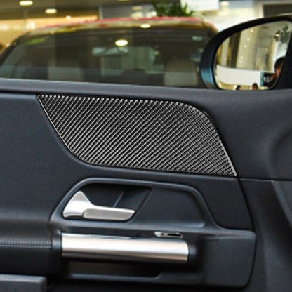 6 PCS / Set Carbon Fiber Car B Front Door Panel Decorative Sticker for Mercedes-Benz B-Class 2019,Right Drive by buy2fix