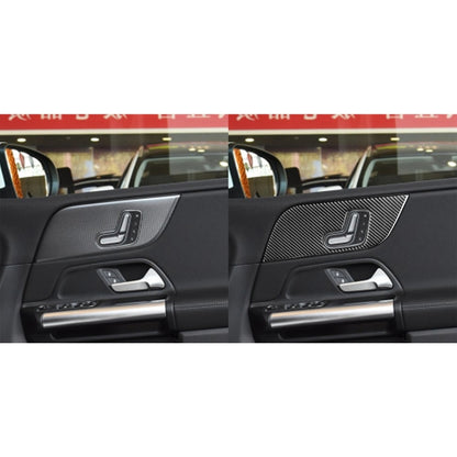 6 PCS / Set Carbon Fiber Car B Front Door Panel Decorative Sticker for Mercedes-Benz B-Class 2019,Right Drive by buy2fix
