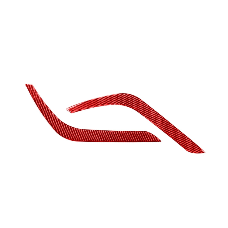 2 PCS / Set Carbon Fiber Car Headlight Eyebrow Decorative Sticker for Toyota Tundra 2014-2018,Left and Right Drive Universal(Red) by buy2fix