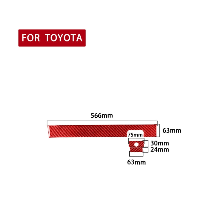 3 PCS / Set Carbon Fiber Car Co-pilot Glove Box Decorative Sticker for Toyota Tundra 2014-2018,Right Drive (Red) by buy2fix