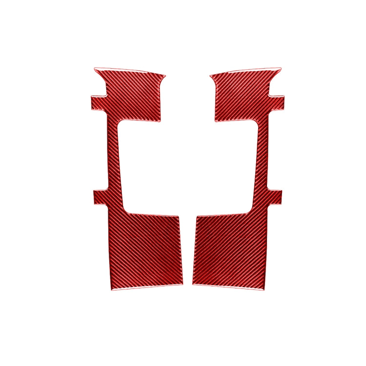 2 PCS / Set Carbon Fiber Car Seat Belt Panel Decorative Sticker for Toyota Tundra 2014-2018,Left and Right Drive Universal (Red) by buy2fix