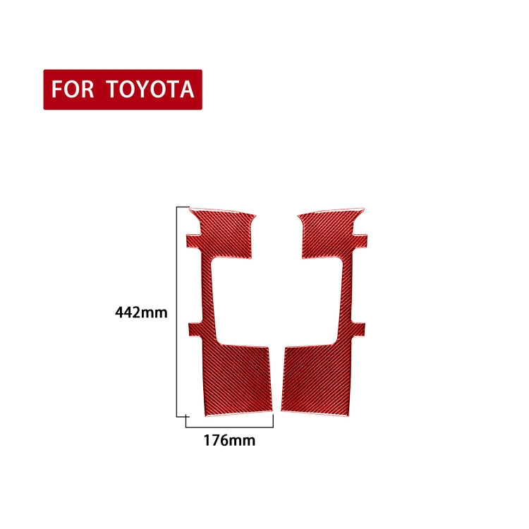 2 PCS / Set Carbon Fiber Car Seat Belt Panel Decorative Sticker for Toyota Tundra 2014-2018,Left and Right Drive Universal (Red) by buy2fix