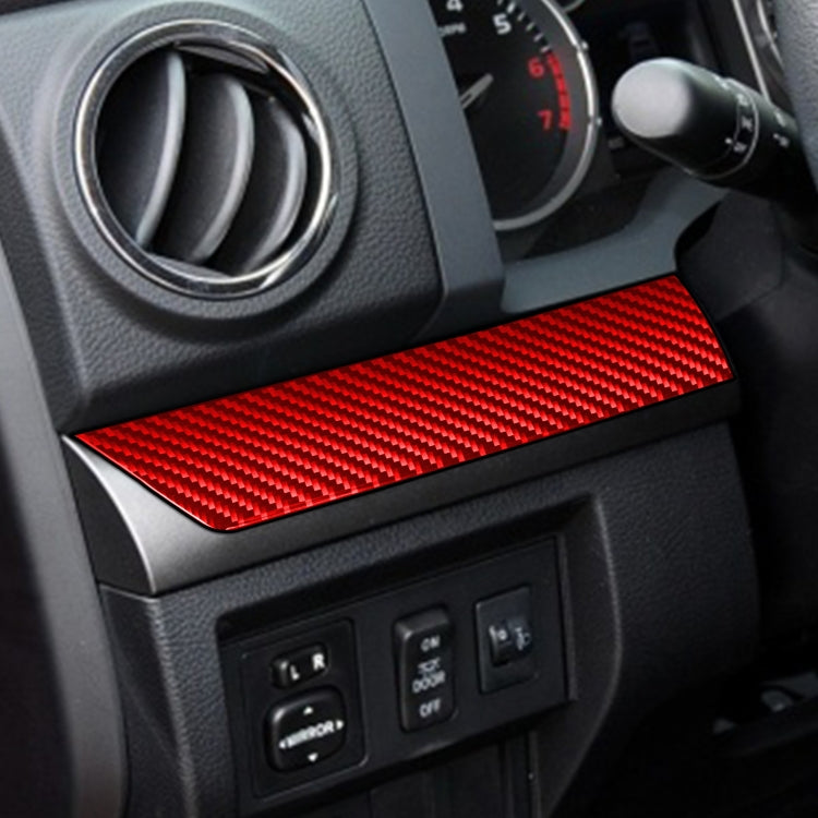 3 PCS / Set Carbon Fiber Car Center Console Strip Decorative Sticker for Toyota Tundra 2014-2018,Left Drive (Red) by buy2fix