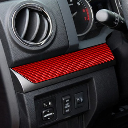 3 PCS / Set Carbon Fiber Car Center Console Strip Decorative Sticker for Toyota Tundra 2014-2018,Left Drive (Red) by buy2fix