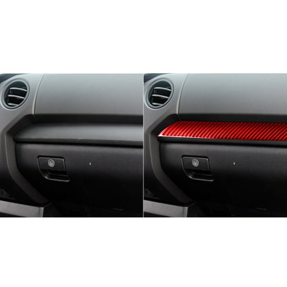 3 PCS / Set Carbon Fiber Car Center Console Strip Decorative Sticker for Toyota Tundra 2014-2018,Left Drive (Red) by buy2fix