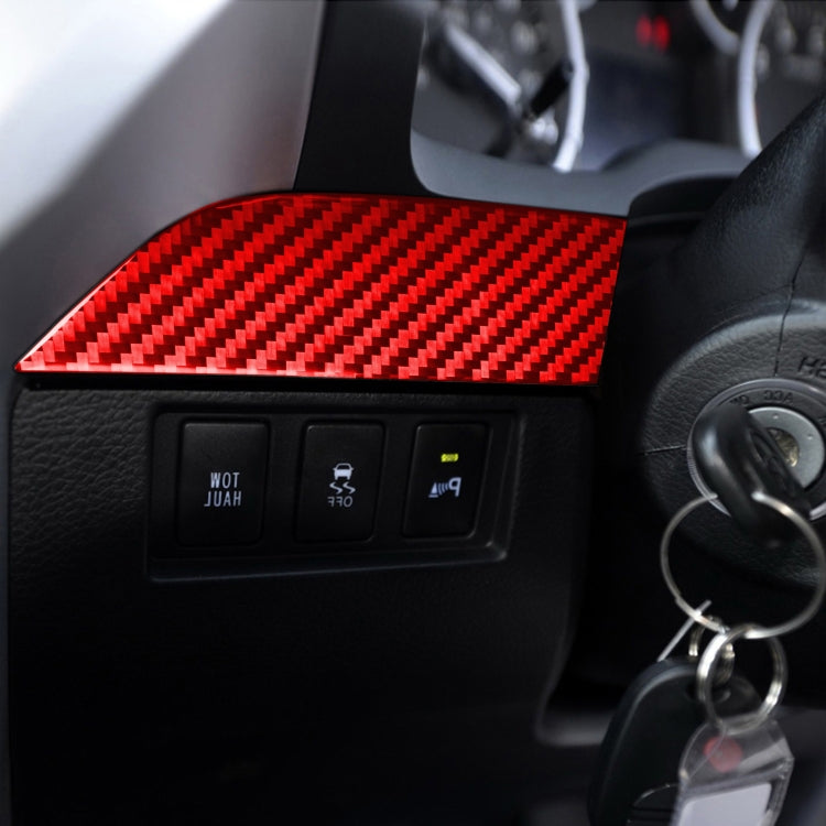 3 PCS / Set Carbon Fiber Car Center Console Strip Decorative Sticker for Toyota Tundra 2014-2018,Right Drive (Red) by buy2fix