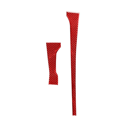 2 PCS / Set Carbon Fiber Car Central Control Gear Trim Decorative Sticker for Toyota Tundra 2014-2018,Left and Right Drive Universal (Red) by buy2fix