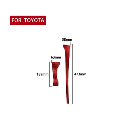 2 PCS / Set Carbon Fiber Car Central Control Gear Trim Decorative Sticker for Toyota Tundra 2014-2018,Left and Right Drive Universal (Red) by buy2fix
