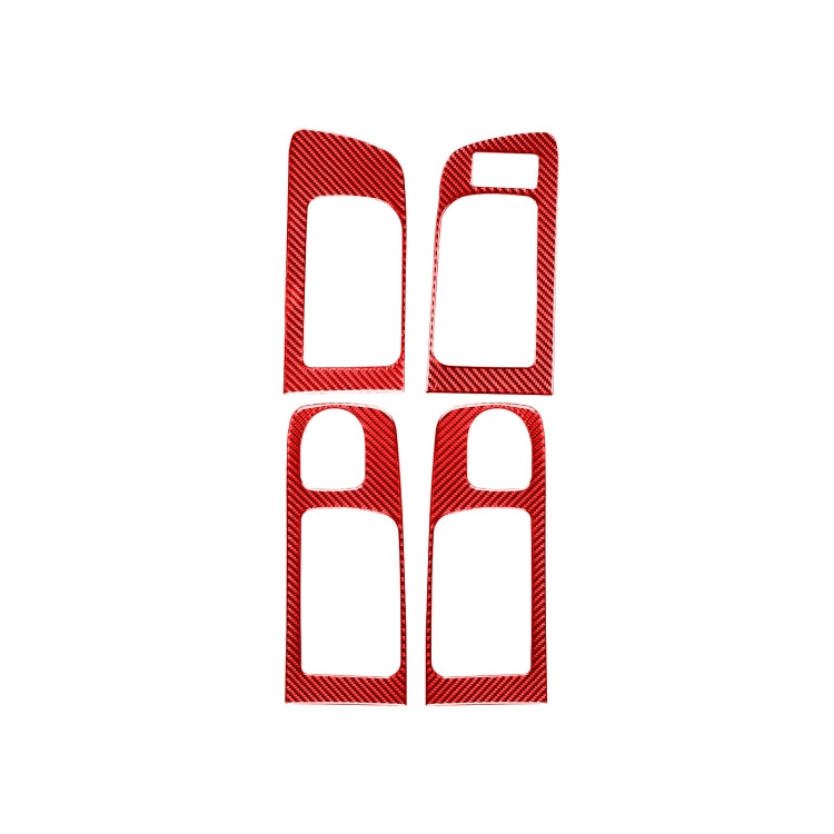 4 PCS / Set Carbon Fiber Car Door Inner Handle Decorative Sticker for Toyota Tundra 2014-2018,Right Drive (Red) - Car Interior Mouldings by buy2fix | Online Shopping UK | buy2fix