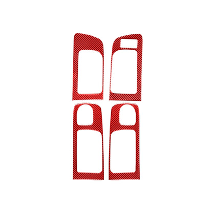 4 PCS / Set Carbon Fiber Car Door Inner Handle Decorative Sticker for Toyota Tundra 2014-2018,Right Drive (Red) - Car Interior Mouldings by buy2fix | Online Shopping UK | buy2fix