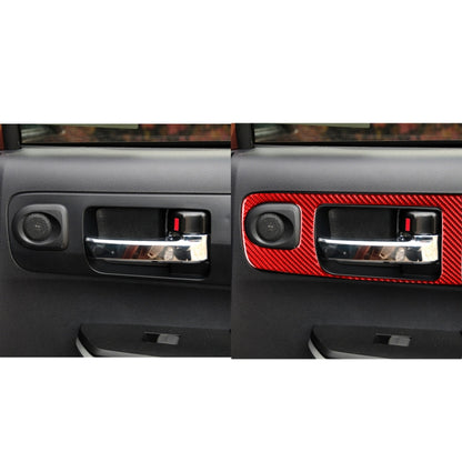 4 PCS / Set Carbon Fiber Car Door Inner Handle Decorative Sticker for Toyota Tundra 2014-2018,Right Drive (Red) - Car Interior Mouldings by buy2fix | Online Shopping UK | buy2fix