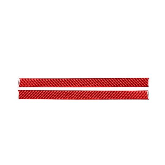 2 pièces/ensemble autocollant décoratif de bande anti-frottement de rétroviseur de voiture en fibre de carbone pour Toyota Tundra 2014-2018, conduite gauche et droite universelle (rouge)