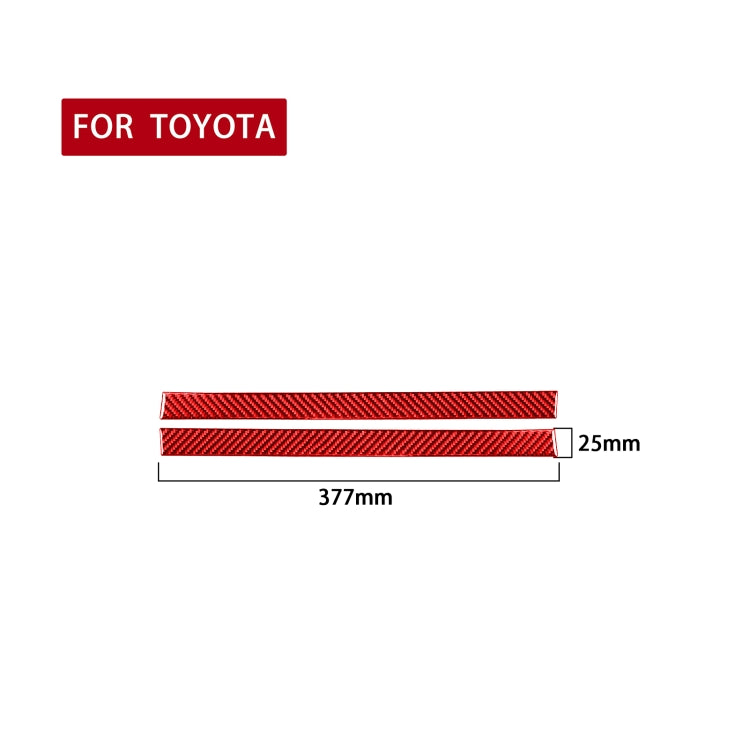 2 PCS / Set Carbon Fiber Car Rearview Mirror Anti Chafing Strip Decorative Sticker for Toyota Tundra 2014-2018,Left and Right Drive Universal(Red) by buy2fix