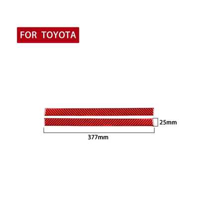 2 PCS / Set Carbon Fiber Car Rearview Mirror Anti Chafing Strip Decorative Sticker for Toyota Tundra 2014-2018,Left and Right Drive Universal(Red) by buy2fix