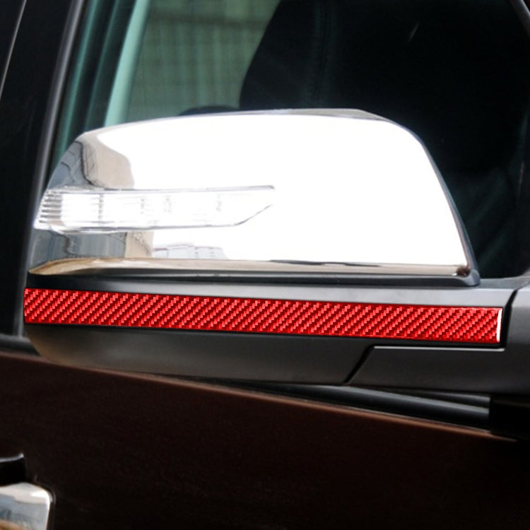 2 PCS / Set Carbon Fiber Car Rearview Mirror Anti Chafing Strip Decorative Sticker for Toyota Tundra 2014-2018,Left and Right Drive Universal(Red) by buy2fix