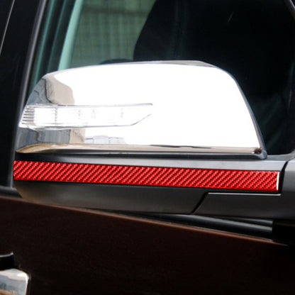 2 PCS / Set Carbon Fiber Car Rearview Mirror Anti Chafing Strip Decorative Sticker for Toyota Tundra 2014-2018,Left and Right Drive Universal(Red) by buy2fix