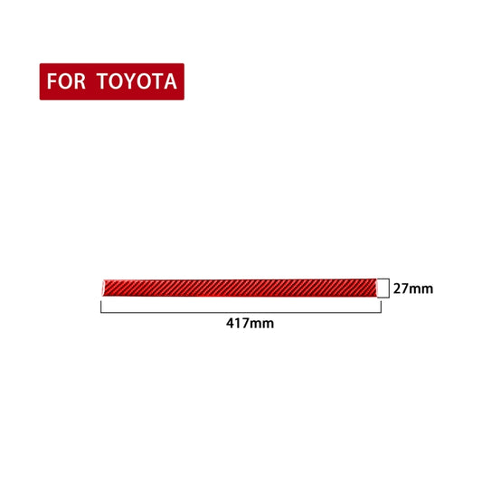 Carbon Fiber Car Central Control Cup Holder Slot Mat Decorative Sticker for Toyota Tundra 2014-2018,Left and Right Drive Universal (Red) by buy2fix