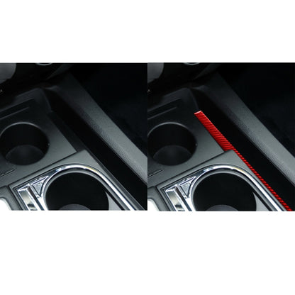Carbon Fiber Car Central Control Cup Holder Slot Mat Decorative Sticker for Toyota Tundra 2014-2018,Left and Right Drive Universal (Red) by buy2fix