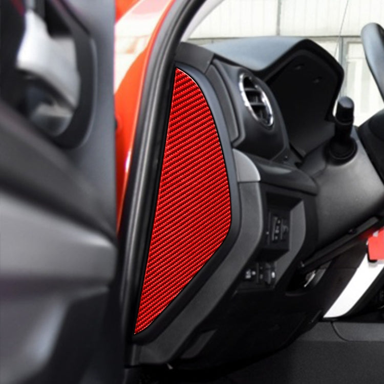 2 PCS / Set Carbon Fiber Car Door Anti-collision Cushion Decorative Sticker for Toyota Tundra 2014-2018,Left and Right Drive Universal (Red) by buy2fix