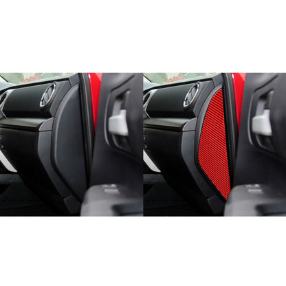 2 PCS / Set Carbon Fiber Car Door Anti-collision Cushion Decorative Sticker for Toyota Tundra 2014-2018,Left and Right Drive Universal (Red) by buy2fix