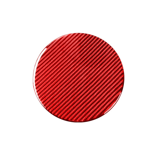 Autocollant décoratif de bouchon de réservoir de carburant de voiture en Fiber de carbone pour Toyota Tundra 2014-2018, conduite gauche et droite universelle (rouge)