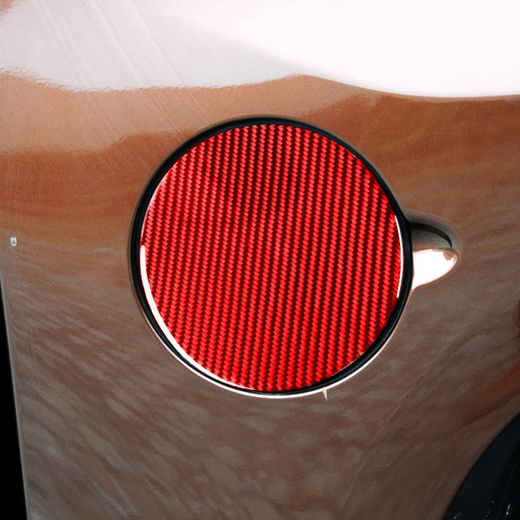 Carbon Fiber Car Fuel Tank Cap Decorative Sticker for Toyota Tundra 2014-2018,Left and Right Drive Universal (Red) by buy2fix
