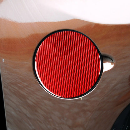 Carbon Fiber Car Fuel Tank Cap Decorative Sticker for Toyota Tundra 2014-2018,Left and Right Drive Universal (Red) by buy2fix