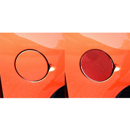 Carbon Fiber Car Fuel Tank Cap Decorative Sticker for Toyota Tundra 2014-2018,Left and Right Drive Universal (Red) by buy2fix