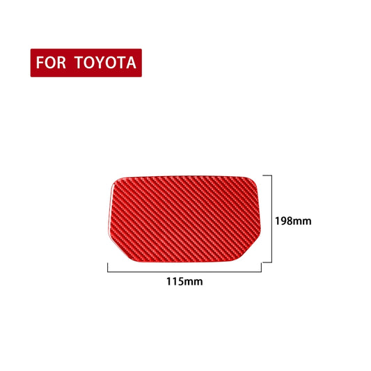Carbon Fiber Car Dashboard Storage Box Mat Decorative Sticker for Toyota Tundra 2014-2018,Left and Right Drive Universal (Red) by buy2fix