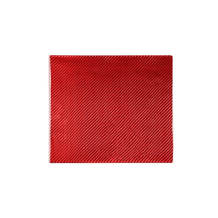 Carbon Fiber Car Rear Exhaust Air Outlet Anti-kick Panel Decorative Sticker for Toyota Tundra 2014-2018,Left and Right Drive Universal (Red) by buy2fix