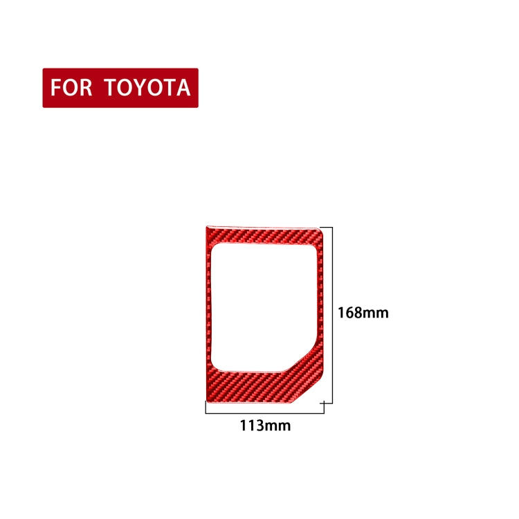 Carbon Fiber Car Gear Panel Decorative Sticker for Toyota Tundra 2014-2018,Left and Right Drive Universal (Red) by buy2fix
