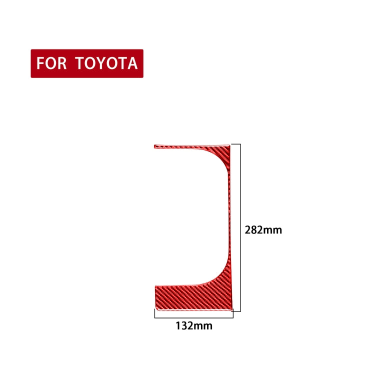 Carbon Fiber Car Cup Holder Frame Decorative Sticker for Toyota Tundra 2014-2018,Left Drive (Red) by buy2fix