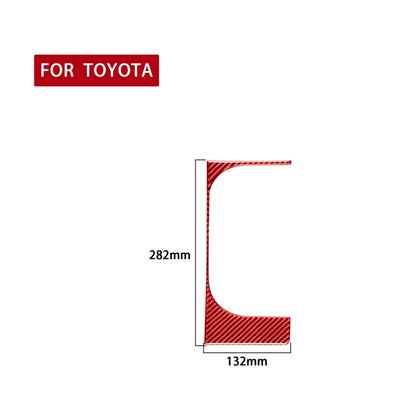 Carbon Fiber Car Cup Holder Frame Decorative Sticker for Toyota Tundra 2014-2018,Right Drive (Red) by buy2fix